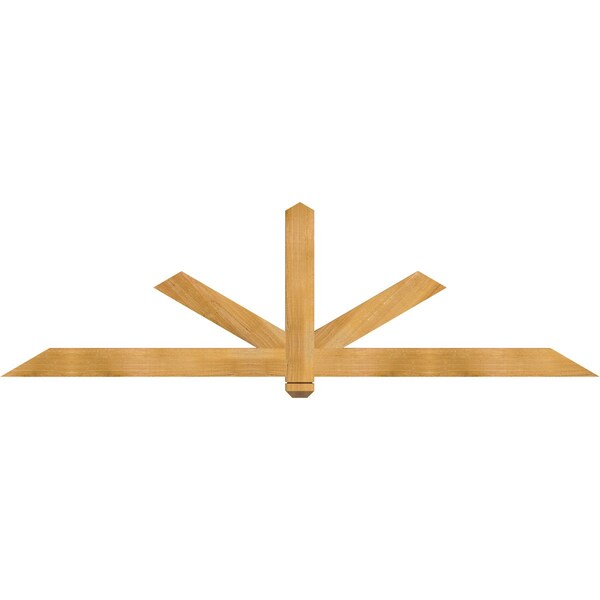 Ekena Millwork Kennewick Rough Sawn Timber Gable Bracket, Western Red Cedar, 84"W x 24"H x 2"D x 4"F, 7/12 Pitch GBW084X24X0204KEN00RWR - main
